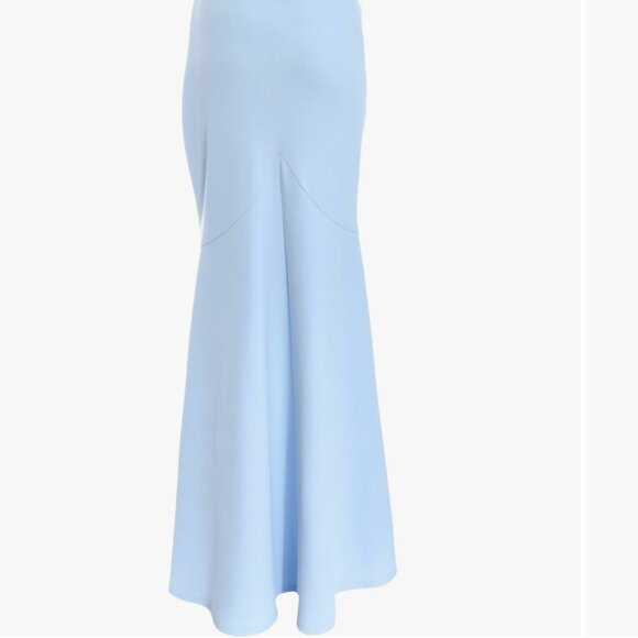 QUIZ Chiffon with Scuba Crepe Cowl Neck Maxi Dress - Picture 3 of 4